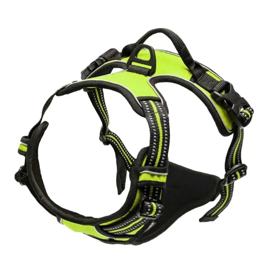 Leather Dog Collar & Harness Set with Leash – Adjustable Vest for Small & Medium Dogs